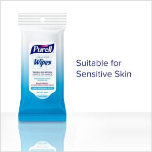 PURELL Hand Sanitizing Wipes, Clean Refreshing Scent, 20 Count Travel Pack