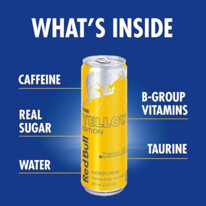 Red Bull Energy Drink Variety, Red Bull Red, Yellow, and Amber Edition and Energy Drinks, 8.4 Fl Oz